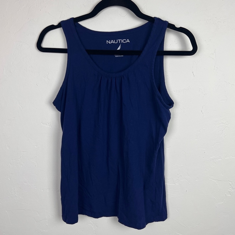 Nautica blue tank top sleeveless tee small